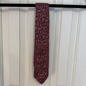 Vintage Christian Dior Red Paisley Tie
